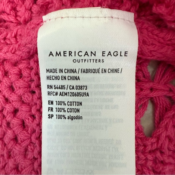 Women’s American Eagle Crochet Tie Front Cami Crop Tank Top Boho Festival XS - Picture 11 of 16